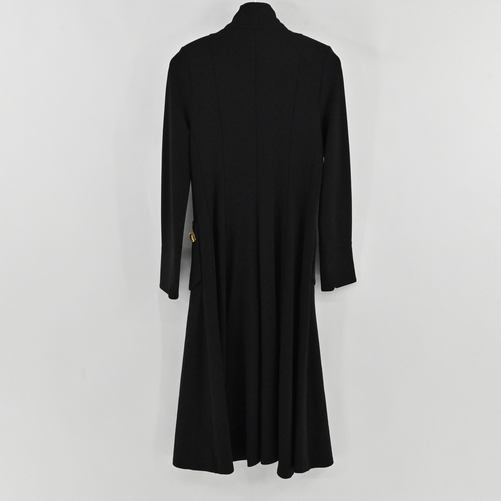 Vintage Military Maxi Coat Womens Size S Black Gold Button Dark Academia Wool - Picture 3 of 11